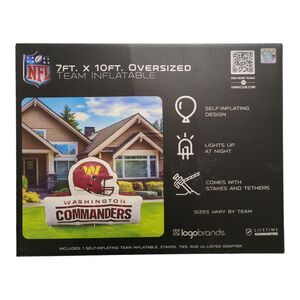 Logo Brands Washington Commanders Pre-Lit 7'x10' Team Inflatable